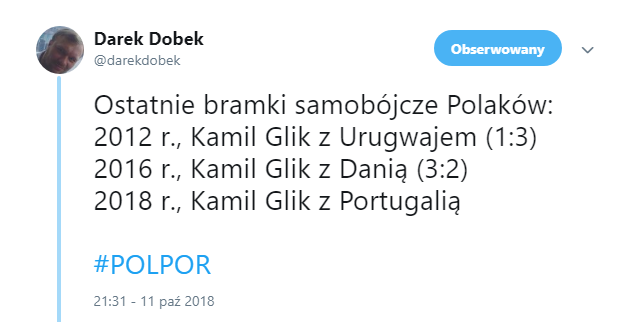 Ostatnie SAMOBÓJE w reprezentacji Polski